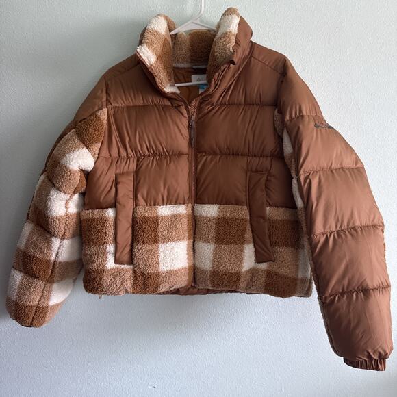 Columbia Brown and Cream Plaid Jacket - Picture 2 of 6